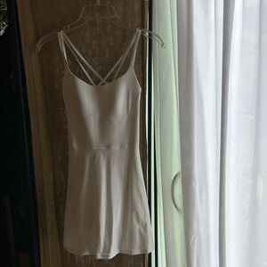 White Strappy A-Line Mini Dress